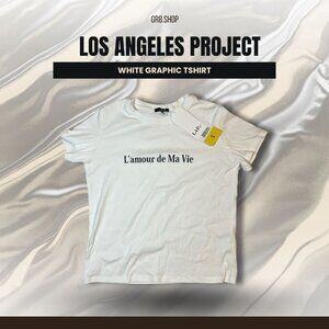 LAP Los Angeles Project White Graphic Tee Lamour De Ma Vie S New With Tags